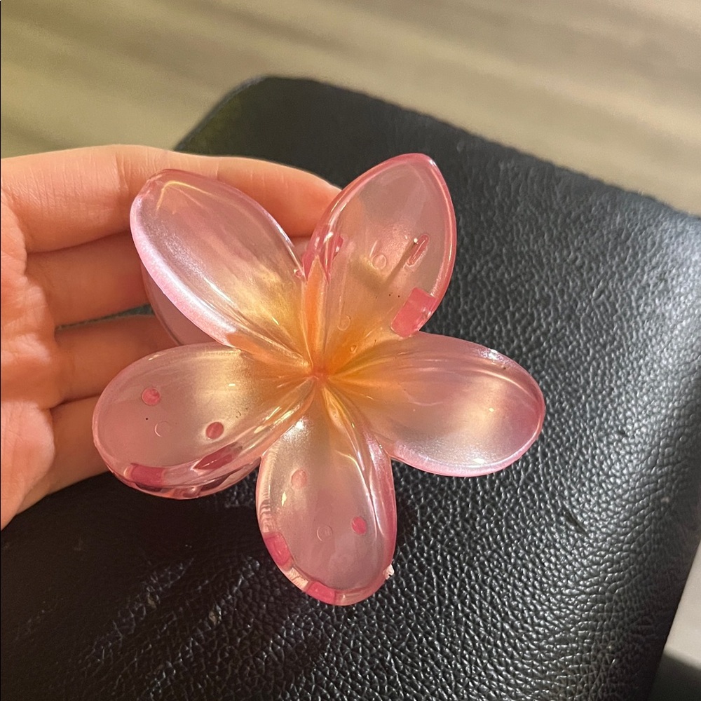 Pink and Gold Floral Hair Accessory